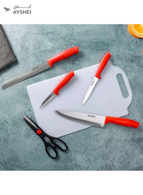 Delcasa 6-Piece Kitchen Tools Set with Cutting Board- DC3207