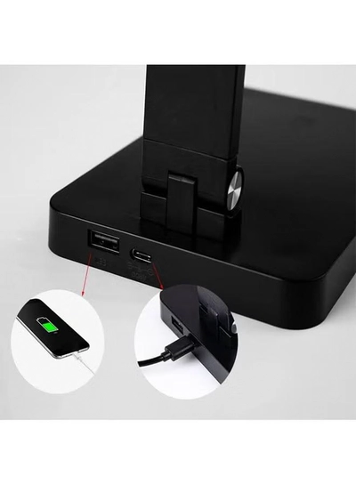 KLNAMAEAAN Foldable and Rechargeable Black Desk Lamp for Study and Work-2