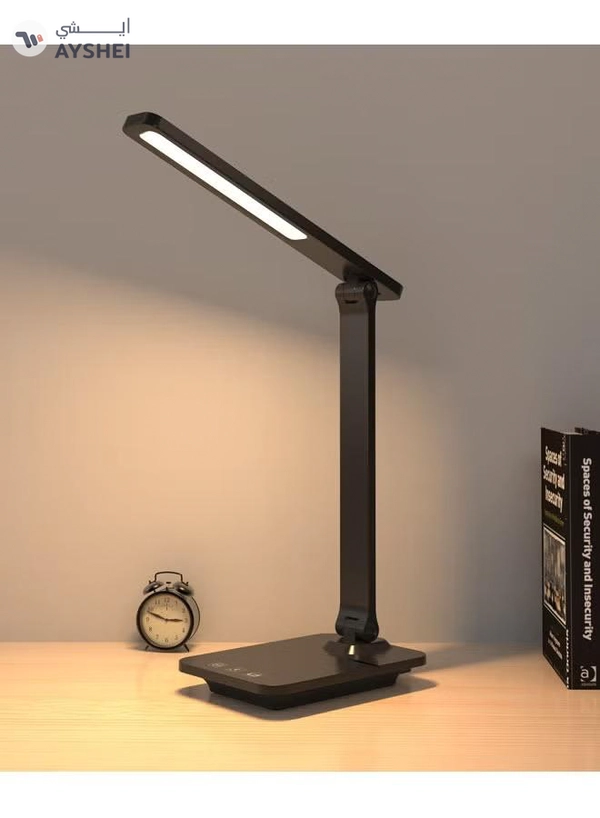 KLNAMAEAAN Foldable and Rechargeable Black Desk Lamp for Study and Work