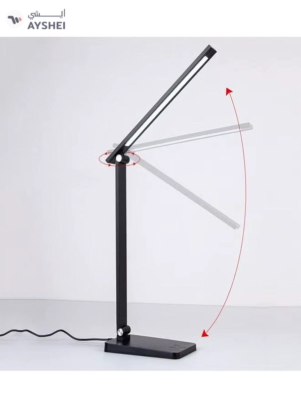 KLNAMAEAAN Foldable and Rechargeable Black Desk Lamp for Study and Work