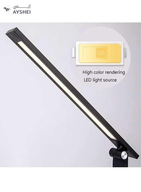 KLNAMAEAAN Foldable and Rechargeable Black Desk Lamp for Study and Work