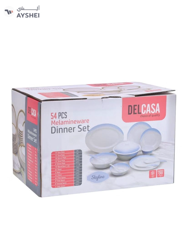 DELCASA 54-Piece Skyline Melamine Ware Dinner Set