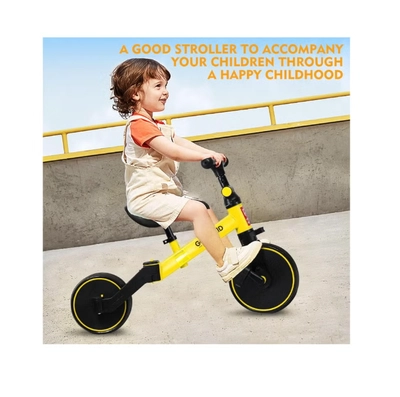 Marzban Kid Bicycle 3 in 1 Kids Tricycles 1.5-4 Year Kids Trike 3 Wheel Bike Boys Girls (Yellow)-3