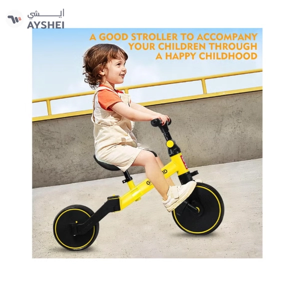Marzban Kid Bicycle 3 in 1 Kids Tricycles 1.5-4 Year Kids Trike 3 Wheel Bike Boys Girls (Yellow)
