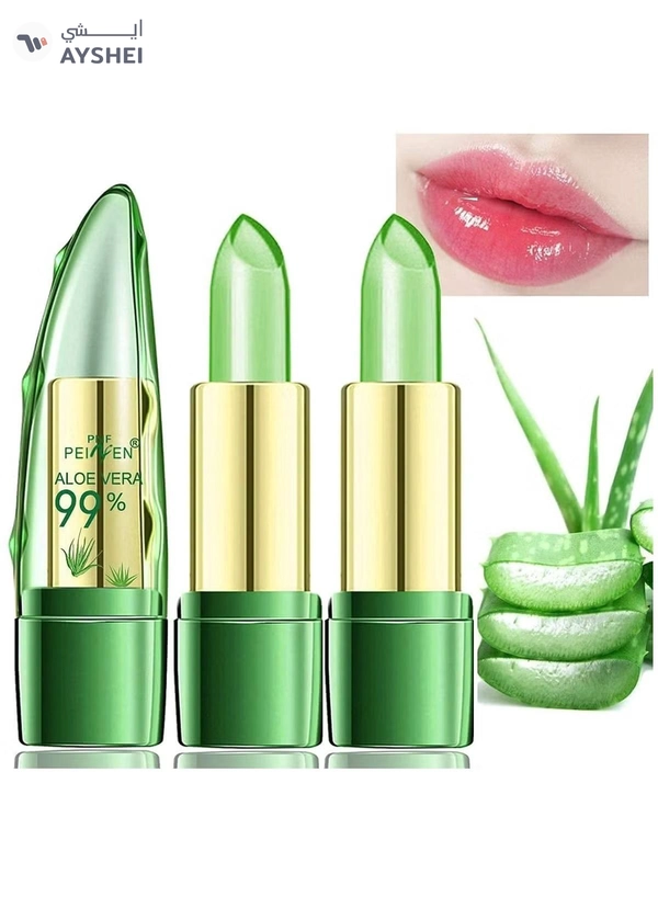 ORiTi 2Pcs Aloe Vera Lipstick Clear Jelly Lipsticks