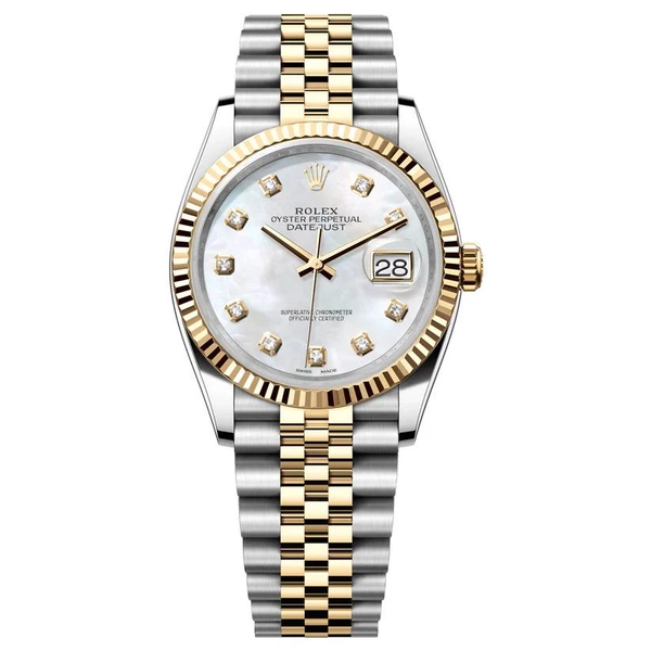 Rolex Datejust 36 | 36mm Mother of Pearl Diamond Dial | Condition: New | Year of production 2025 | Original box | Original papers