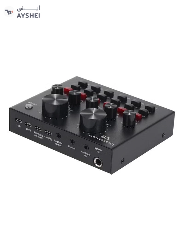 Eworld Bluetooth Mobile Sound Card with 12 Effects Microphone USB External Chip 