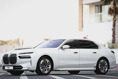 2024 | BMW 740i White GCC | Service Warranty from AGMC-0
