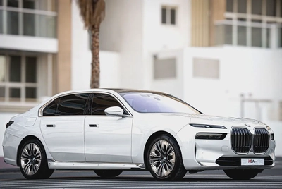 2024 | BMW 740i White GCC | Service Warranty from AGMC-1
