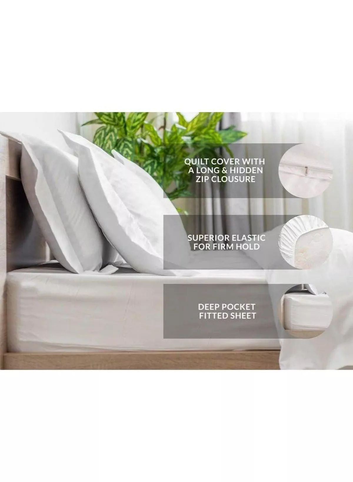6-Piece Premium King Size Bedding Set, White Striped Design-1 Full/King Size Luxury Bedsheet with Stripped Pattern with 1 Soft Duvet Cover and 4 Pillowcases – Suitable for Home and Hotels-1-1