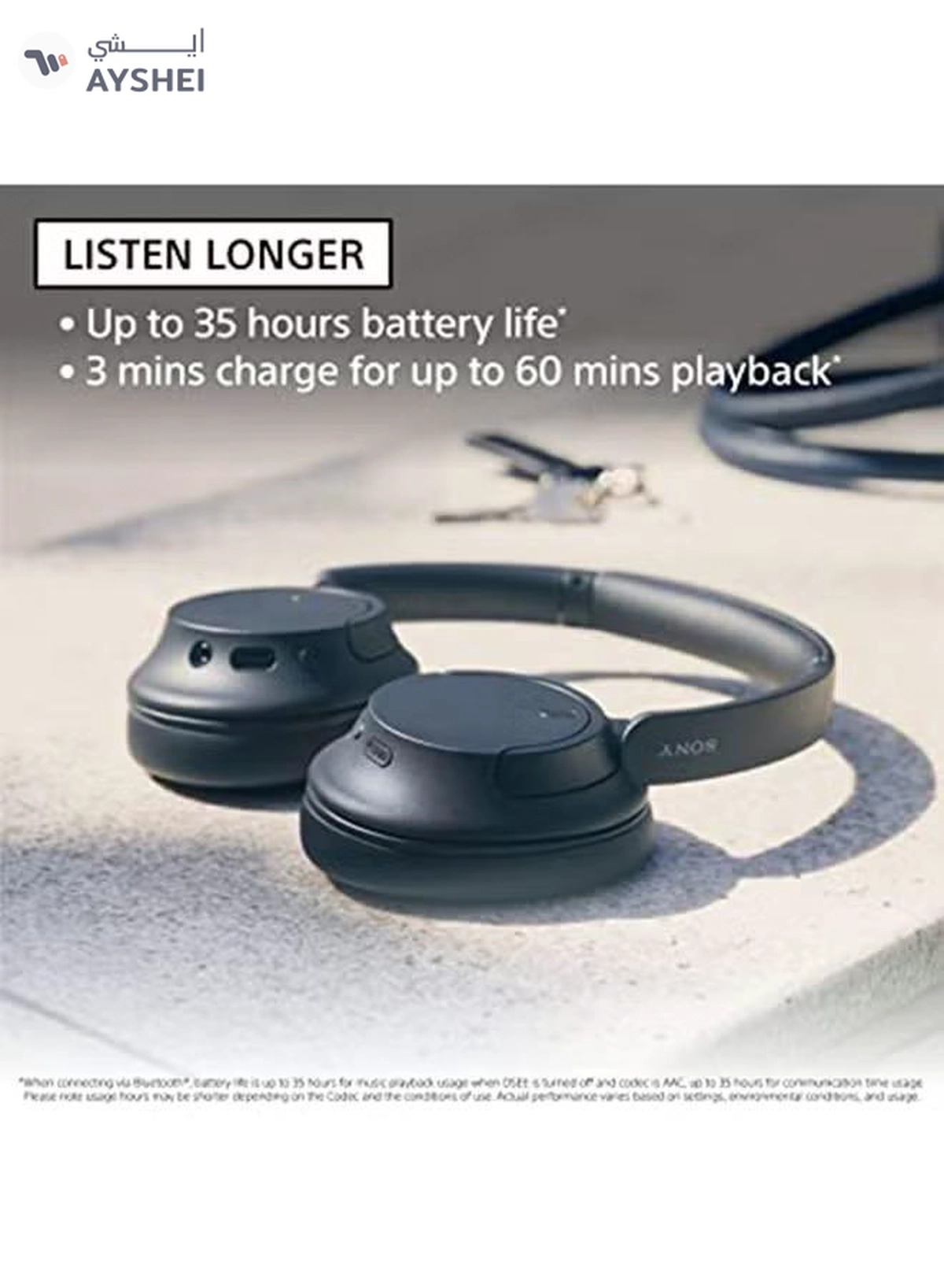 Sony WH-CH720 Noise Cancelling Wireless Headphones Bluetooth Over The Ear With Mic-4-4