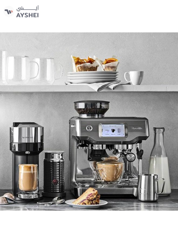 Breville Barista Touch Espresso Machine BES880BST – Touchscreen, One-Touch Recipes, Automatic Milk Frothing 2 L 1680 W BES880BST Black Stainless Steel