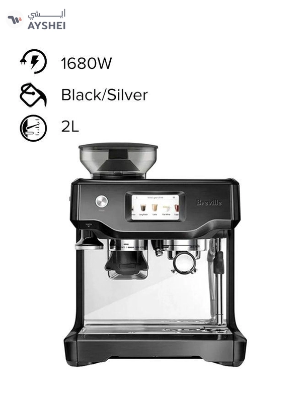Breville Barista Touch Espresso Machine BES880BST – Touchscreen, One-Touch Recipes, Automatic Milk Frothing 2 L 1680 W BES880BST Black Stainless Steel