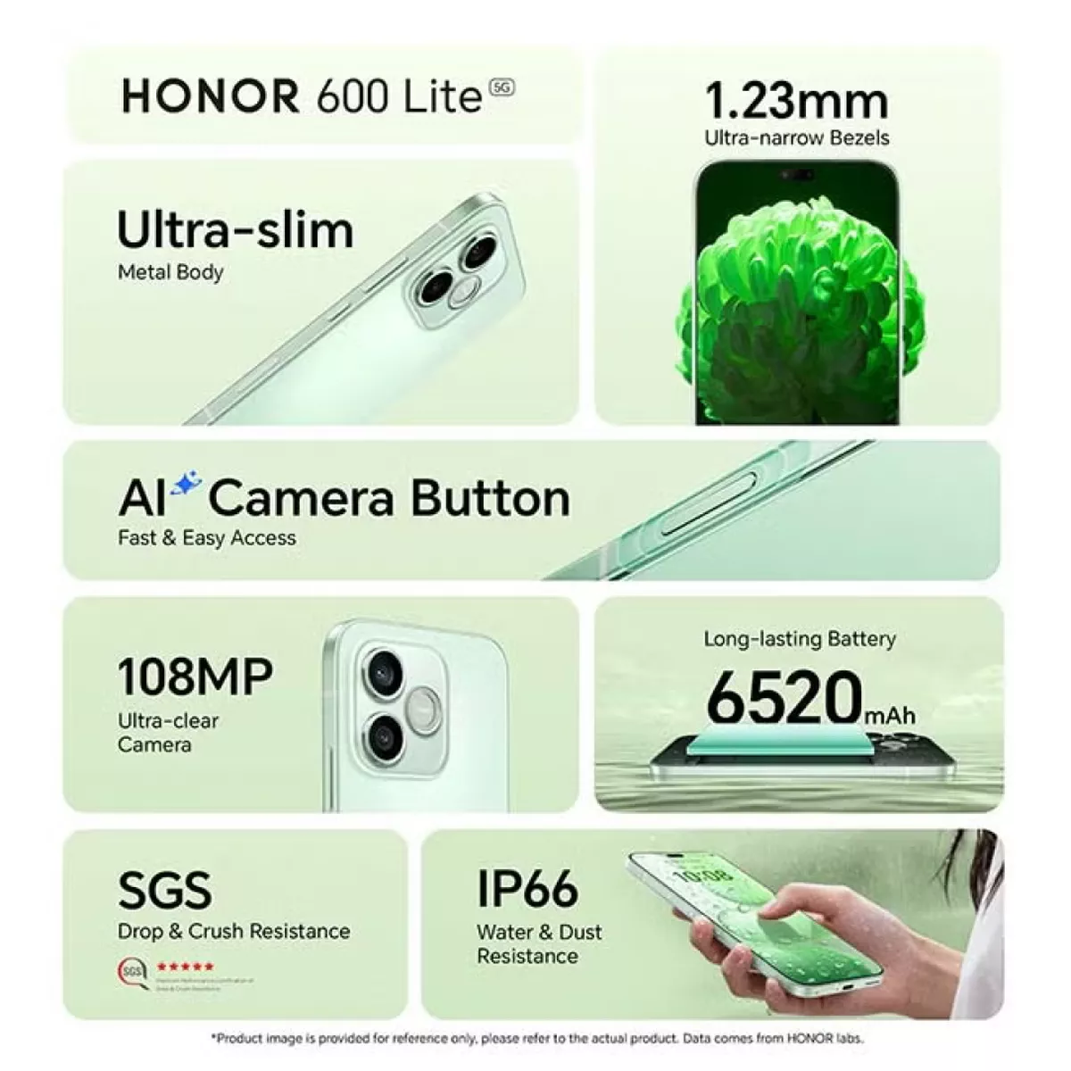 Honor 600 Lite Dual SIM 5G Sprout Green 8GB RAM 256GB - Middle East Version-4-4