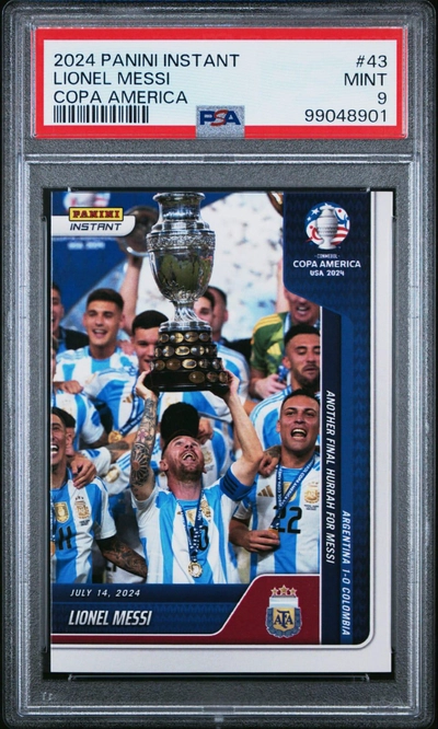 Lionel Messu 2024 Paninin Instant Copa America PSA 9-0