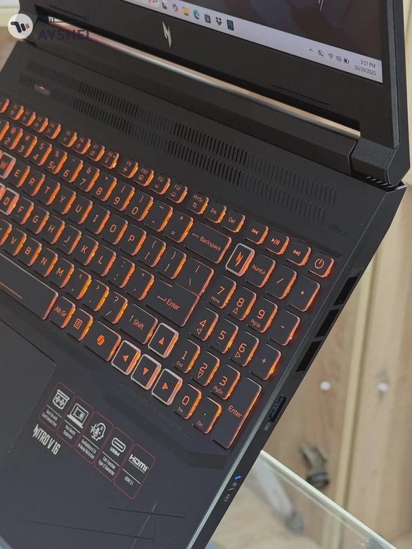 Acer (Upgraded) NITRO V16 ANV16-41-R2YJ - AMD Ryzen 7 8845HS, 16GB RAM, 512GB SSD, RTX 4060 8GB GDDR6, 16”WUXGA IPS 165Hz, English Backlit keyboard, Obsidian Black, WIN 11 Pro, NH.QRUEM.002