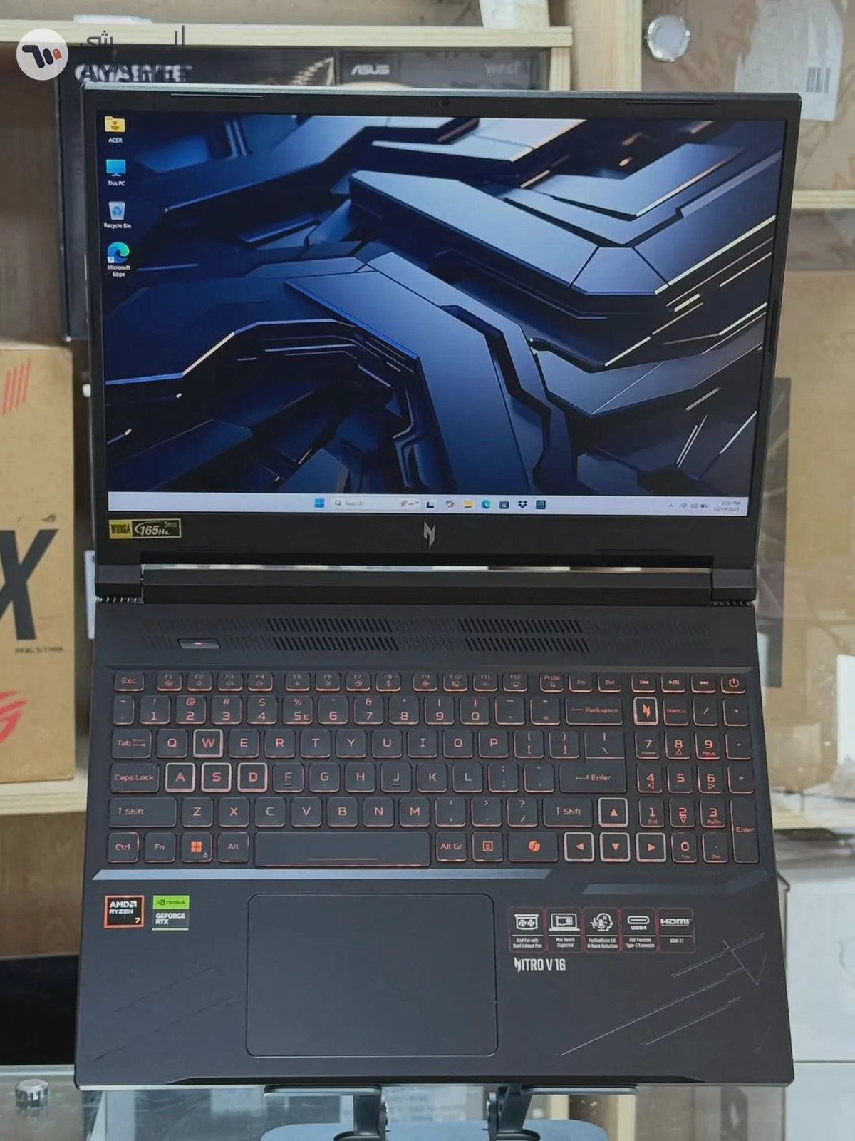 Acer (Upgraded) NITRO V16 ANV16-41-R2YJ - AMD Ryzen 7 8845HS, 16GB RAM, 512GB SSD, RTX 4060 8GB GDDR6, 16”WUXGA IPS 165Hz, English Backlit keyboard, Obsidian Black, WIN 11 Pro, NH.QRUEM.002-7-6