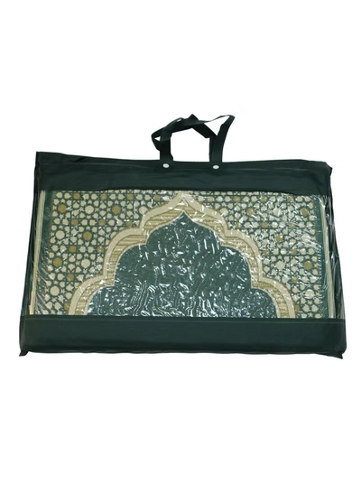 Yuwell Foldable Prayer Mat with Back Support & Carrying Bag, 2-in-1 Prayer Rug Sajadah, Anti-Slip Islamic Salah Mat 110×60CM for Men & Women, Portable Ramadan & Eid Gift Green-6