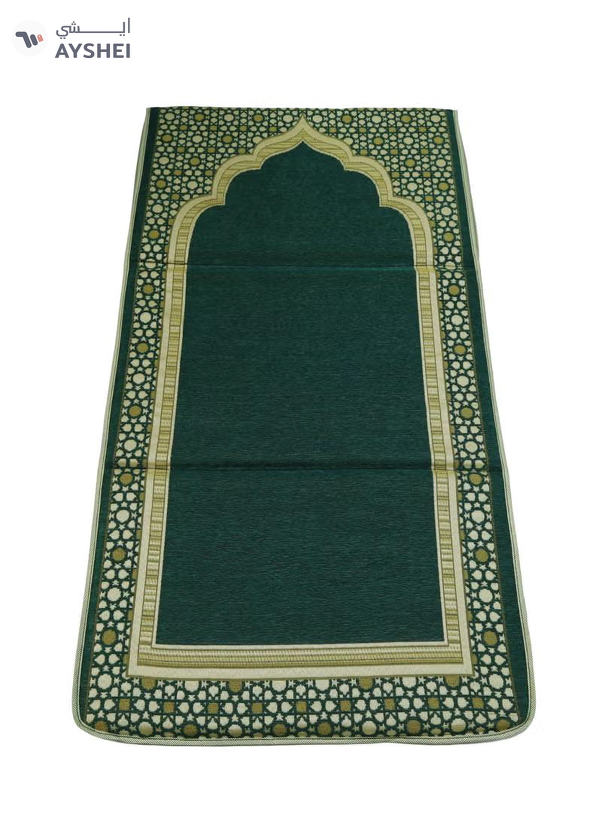 Yuwell Foldable Prayer Mat with Back Support & Carrying Bag, 2-in-1 Prayer Rug Sajadah, Anti-Slip Islamic Salah Mat 110×60CM for Men & Women, Portable Ramadan & Eid Gift Green-5-5