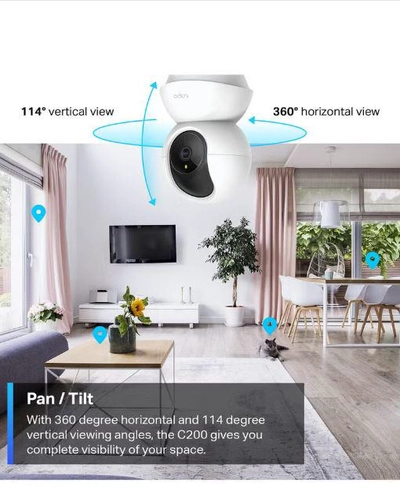 TP-LINK Tapo C200 Pan/Tilt 1080p Full HD Home Security Wi-Fi Camera Live View And Two-Way Audio Night Vision Motion Detection Baby Monitor MicroSD Card Support Works With Google Assistant And Amazon Alexa Remote Management By App-2