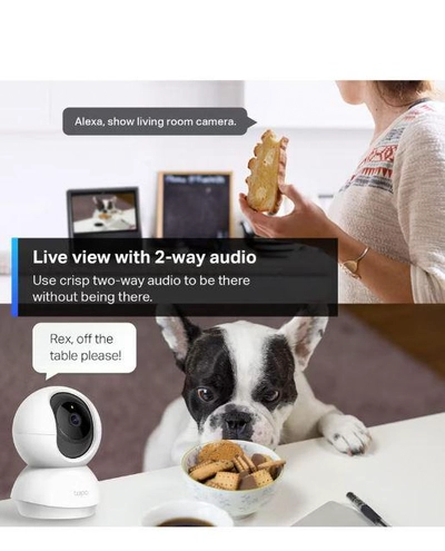 TP-LINK Tapo C200 Pan/Tilt 1080p Full HD Home Security Wi-Fi Camera Live View And Two-Way Audio Night Vision Motion Detection Baby Monitor MicroSD Card Support Works With Google Assistant And Amazon Alexa Remote Management By App-4