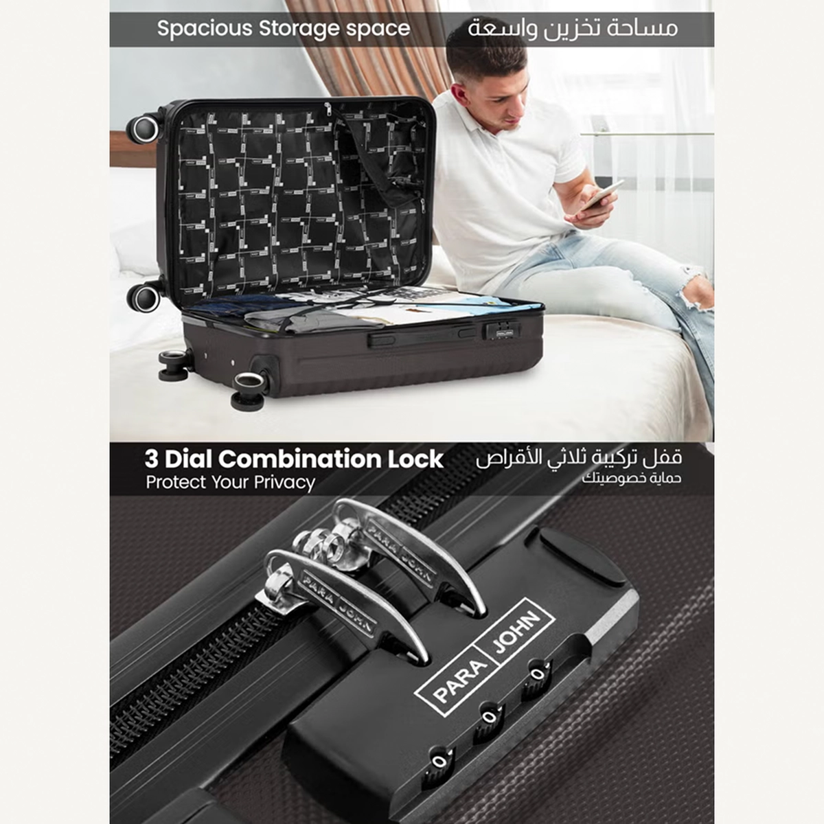 Para John Circles Series Set of 3 Luggage-5-5