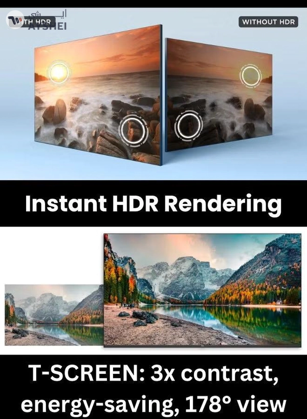 TCL 32-Inch 4k Smart HD LCD TV with HDR10 Rendering, Bezel-Less Design, Dolby Audio, Android OS, AI-Clarity, Multiple Viewing Modes 2024 32S4500A Black
