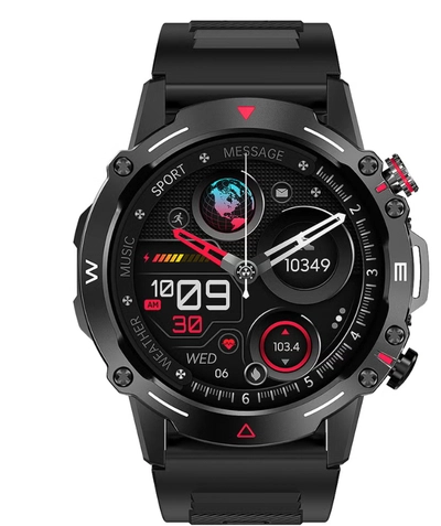 ARMFIT Hulk Smartwatch For Men, AMOLED Always On Display Bluetooth Calling Waterproof Fitness Watches Compatible With Android iOS Black-0