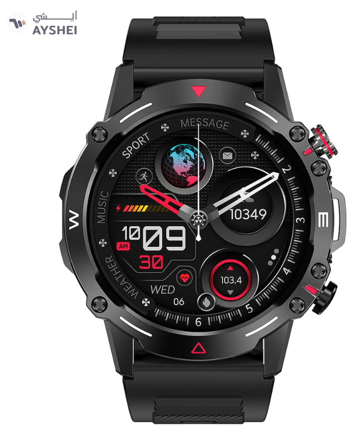 ARMFIT Hulk Smartwatch For Men, AMOLED Always On Display Bluetooth Calling Waterproof Fitness Watches Compatible With Android iOS Black-0-0