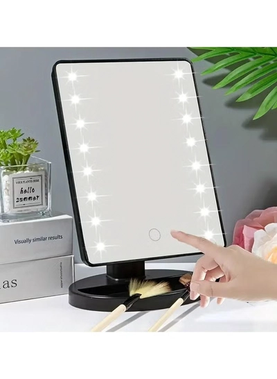 ORiTi 1 PC 16 LED USB Battery Dual Use Makeup Mirror Light Desktop Mirror Surface Rotatable -0