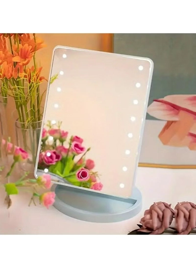 ORiTi 1 PC 16 LED USB Battery Dual Use Makeup Mirror Light Desktop Mirror Surface Rotatable -1