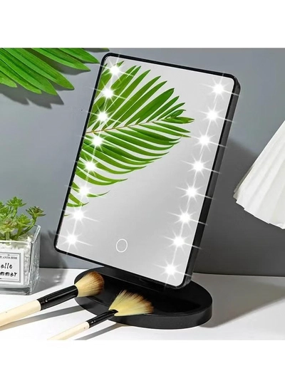 ORiTi 1 PC 16 LED USB Battery Dual Use Makeup Mirror Light Desktop Mirror Surface Rotatable -4