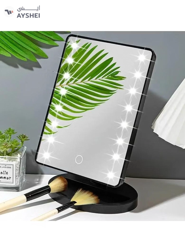 ORiTi 1 PC 16 LED USB Battery Dual Use Makeup Mirror Light Desktop Mirror Surface Rotatable