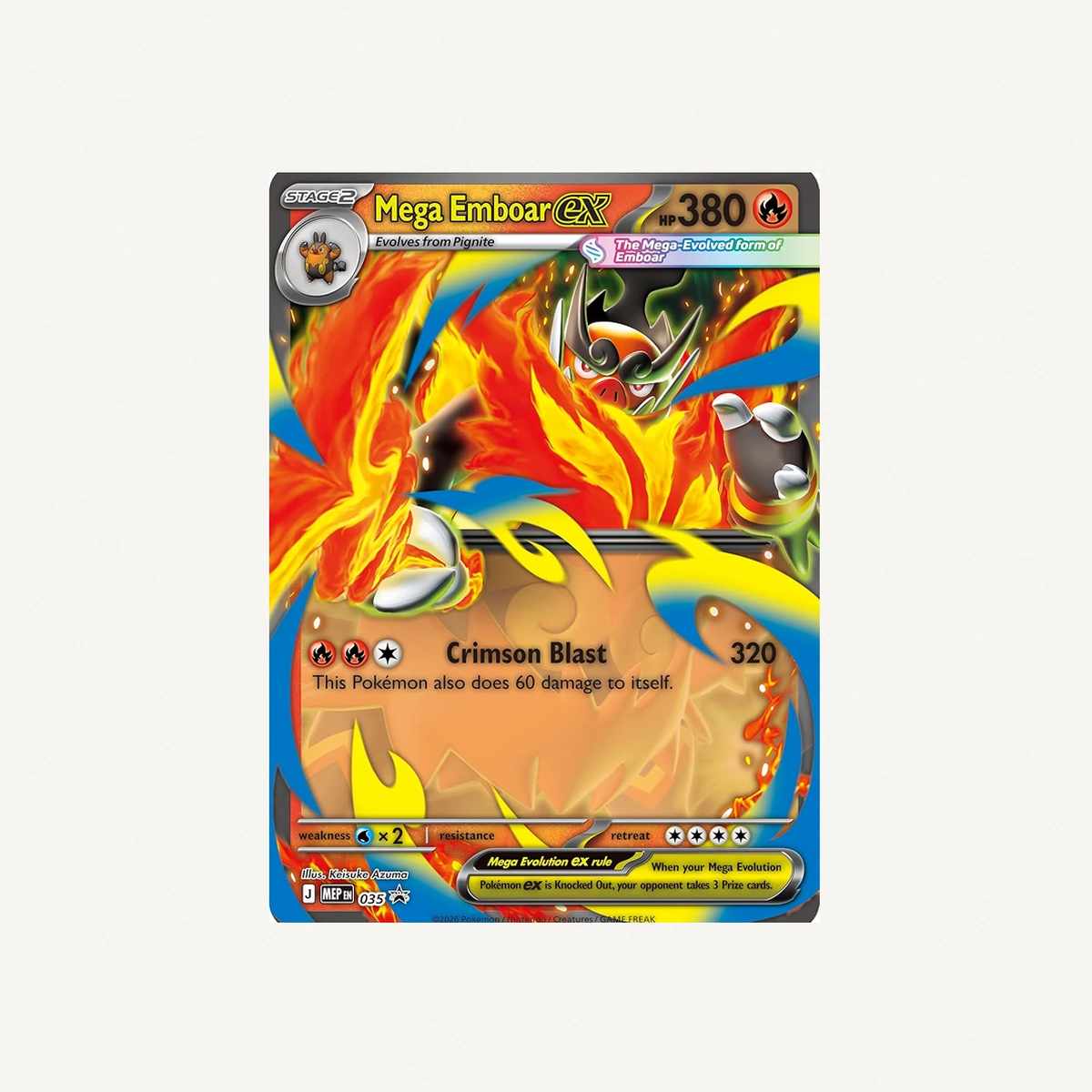 Pokémon TCG: Mega Evolution Ascended Heroes Mega Emboar ex Box-3-3