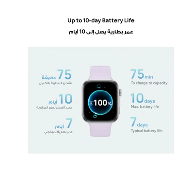 HUAWEI Watch FIT4 Smart Watch, 1.82” Display, 100+ Sports modes, Fitness and Sleep Tracker, Heart Rate Monitor, Emotional Wellbeing Assistant, up to 10-Day Battery Life, iOS & Android White-2