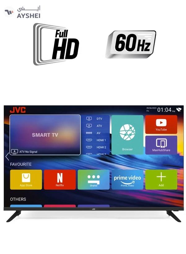 JVC 40 Inch Edgeless Full HD Android Smart TV With Dolby Audio And Quadcore Processor LT-40N550 Black