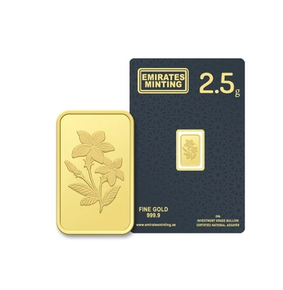 Emirates Minting 2.5 Grams Flower Gold Bar 999.9 Purity-0