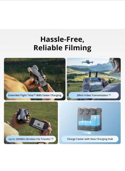 dji Mini 5 Pro Fly More Combo Plus, DJI RC 2, 1-Inch CMOS, Obstacle Sensing, ActiveTrack 360°, 225° Gimbal Rotation, Extended Battery LifeMOIAT Certified, UAE Version, Official Warranty Support-2