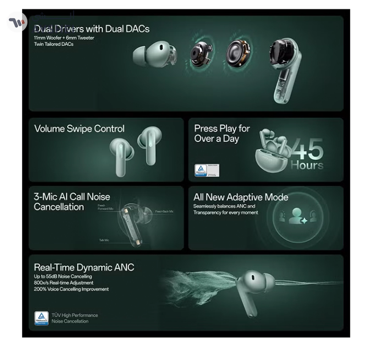 OnePlus Buds 4 TWS Earbuds with Upto 55dB Real-time ANC-6-6