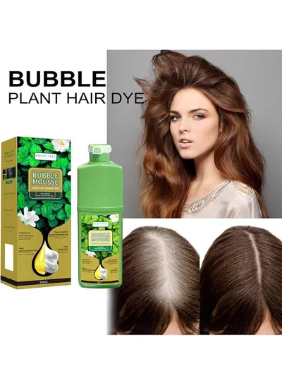 Long-Lasting Bubble Mousse Hair Dye Shampoo – Convenient At-Home Hair Coloring Solution hair a fresh and polished look with this easy-to-apply bubble mousse hair dye shampoo. Designed for convenient home use, it helps conceal gray hair while providing vibrant-looking color and a smooth finish.-6