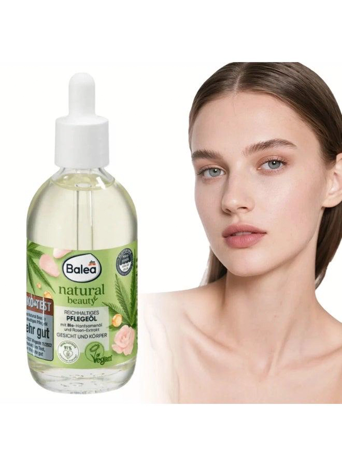 Balea Natural Beauty Rose & Sunflower Nourishing Skin Oil Give your daily skincare routine a botanical touch with this nourishing Balea oil. Featuring rose extract and sunflower oil, it helps condition dry-looking skin and leaves a soft, comfortable, beautifully smooth finish.