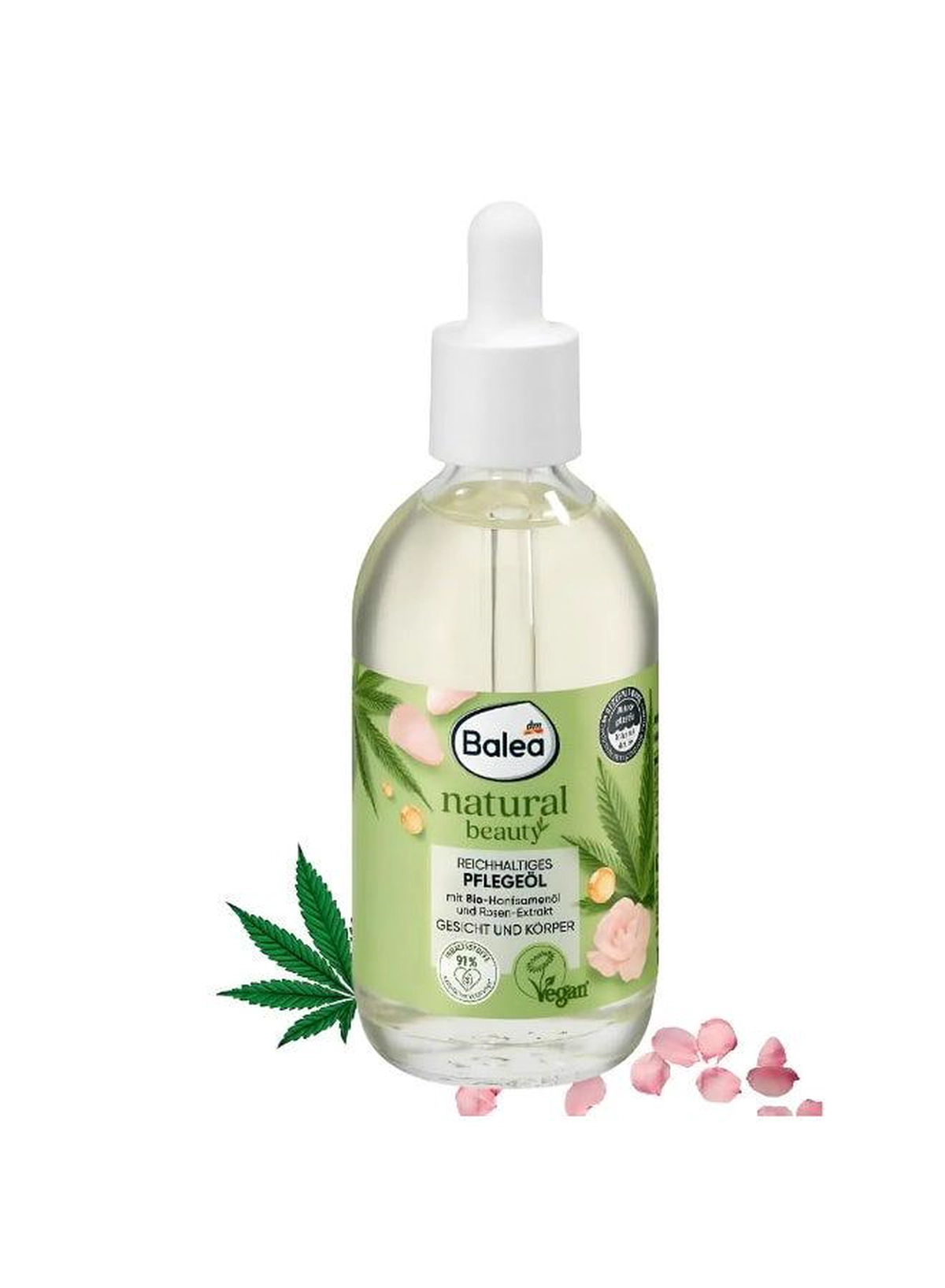 Balea Natural Beauty Rose & Sunflower Nourishing Skin Oil Give your daily skincare routine a botanical touch with this nourishing Balea oil. Featuring rose extract and sunflower oil, it helps condition dry-looking skin and leaves a soft, comfortable, beautifully smooth finish.-1-1