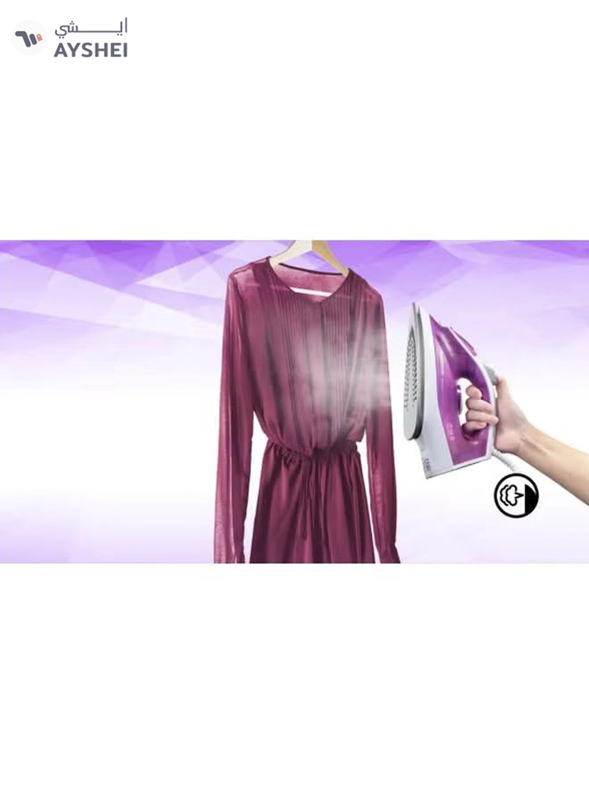 Panasonic Electric Steam Iron 210 ml 1550 W NI-M250TPTH, NI-M250T Pink Rosado-1-1
