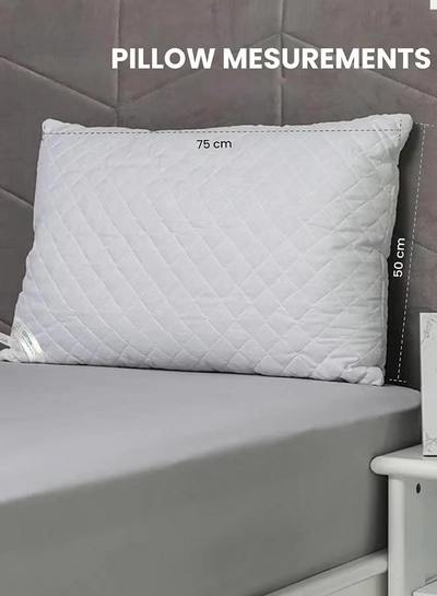 Eworld 2-Pack Hotel-quality White bed Pillows, Diamond Quilted for Side -3