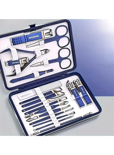 ORiTi 19 pcs Complete Pedicure Kit for Men and Women Includes Nail Scissors Clippers Ear Spoon -1