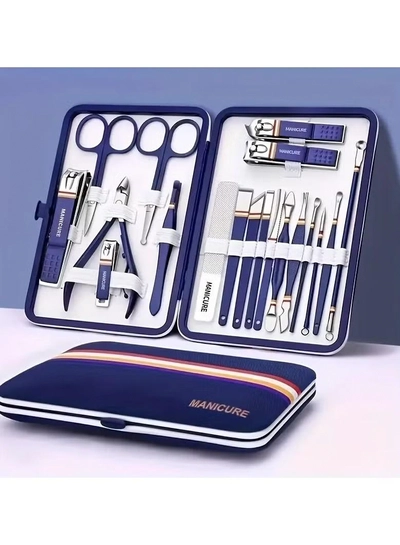 ORiTi 19 pcs Complete Pedicure Kit for Men and Women Includes Nail Scissors Clippers Ear Spoon -0