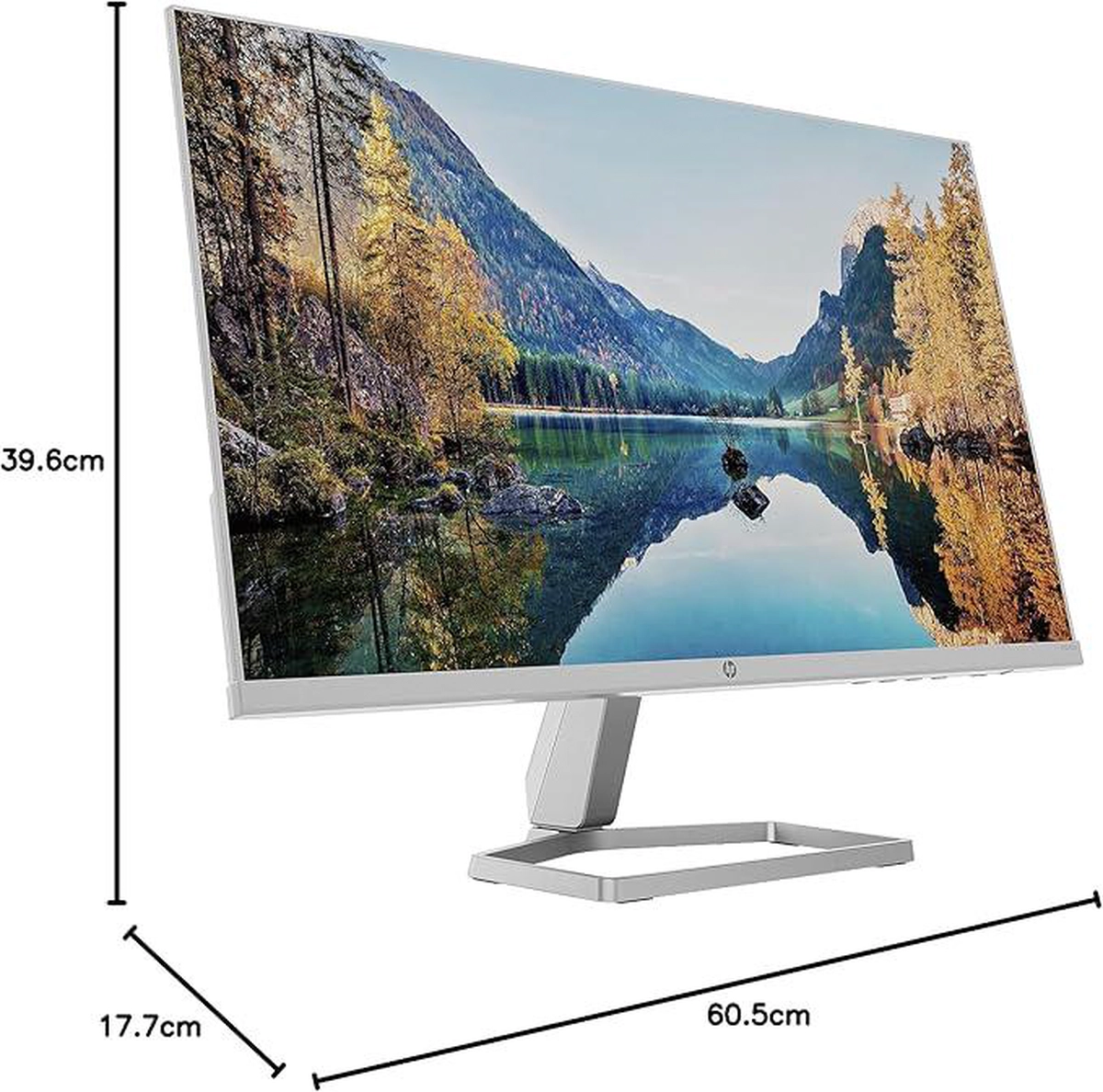 HP M24fw Full HD 23.8 IPS LCD Monitor with AMD FreeSync 2021 Model - Silver White-3-3