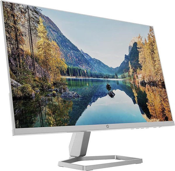 HP M24fw Full HD 23.8 IPS LCD Monitor with AMD FreeSync 2021 Model - Silver White
