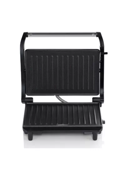 RAF Steak Machine R.569 800W — Electric BBQ Contact Grill, Panini Press & Sandwich Maker A versatile electric contact grill suitable for preparing steaks, kebabs, sandwiches, burgers, chicken and vegetables. The ribbed non-stick cooking surface creates attractive grill marks while providing efficient, uniform heating for convenient everyday meal preparation.-1