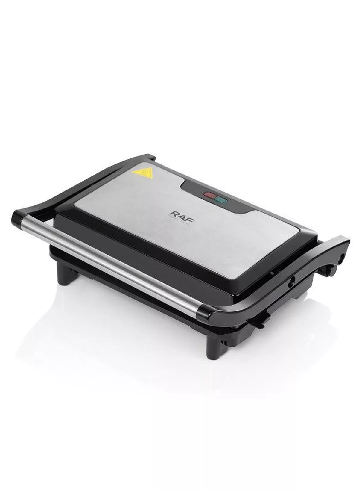 RAF Steak Machine R.569 800W — Electric BBQ Contact Grill, Panini Press & Sandwich Maker A versatile electric contact grill suitable for preparing steaks, kebabs, sandwiches, burgers, chicken and vegetables. The ribbed non-stick cooking surface creates attractive grill marks while providing efficient, uniform heating for convenient everyday meal preparation.